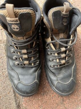 Timberland Black and Brown Men's Lace-Up Hiking Boots